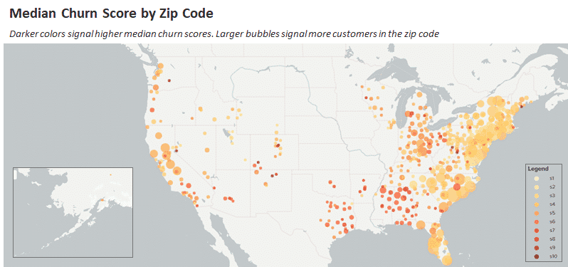 customer churn by geographic region scoring