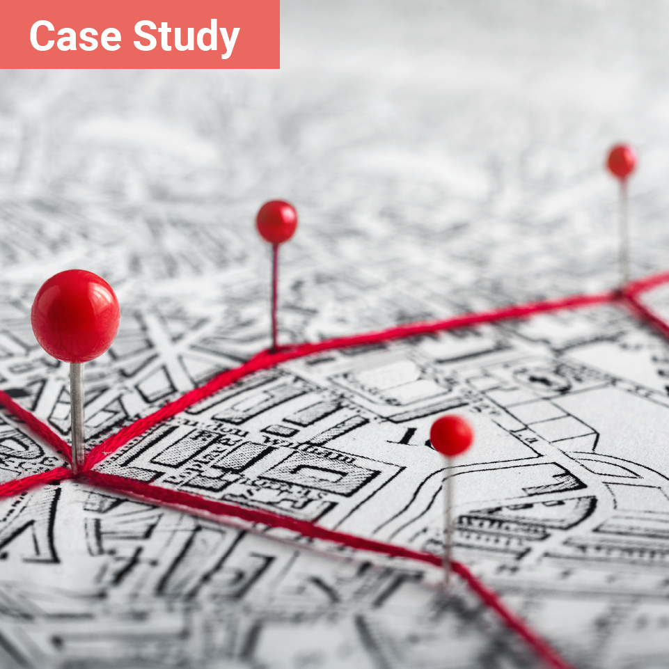 scheduling optimization map with pins